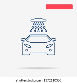 Car wash icon. Vector concept illustration for design.