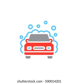 Car wash icon vector, filled flat sign, solid colorful pictogram isolated on white, logo illustration