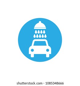 Car wash icon. Vector illustration, flat design.