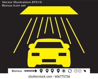 car wash, icon, vector illustration eps10