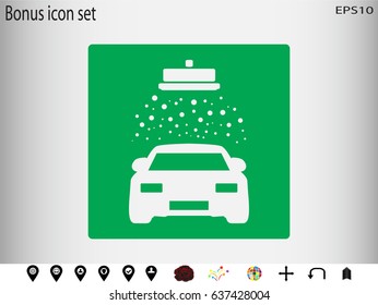 car wash, icon, vector illustration eps10