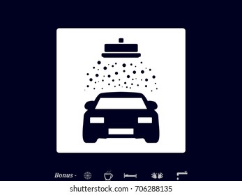 car wash, icon, vector illustration eps10
