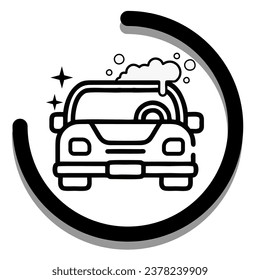 Car Wash Icon Vector Logo Illustration