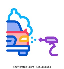 car wash icon vector. car wash sign. color symbol illustration