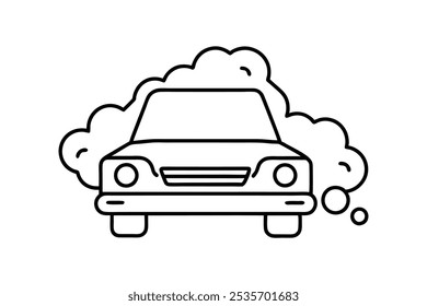 Autowaschanlage Symbol, Autowaschanlage Vektor, Autowaschanlage Blasen Illustration