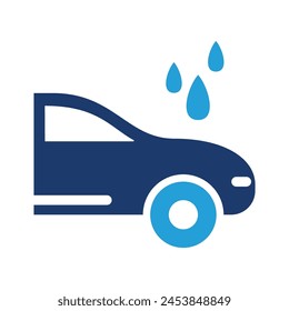 Ilustración de diseño de Vector de iconos de lavado de coche