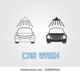 Car wash icons.vector