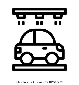 car wash line icon illustration vector graphic