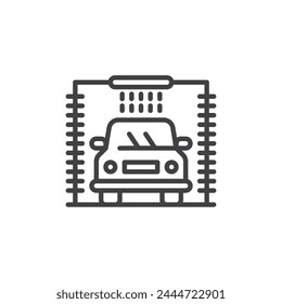 Car Wash line icon. linear style sign for mobile concept and web design. Car wash service outline vector icon. Symbol, logo illustration. Vector graphics