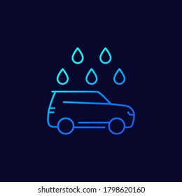 car wash line icon on dark
