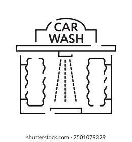 Car wash line icon. Car service element