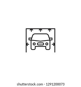 Car wash line icon vector
