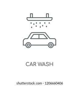 Car wash linear icon. Car wash concept stroke symbol design. Thin graphic elements vector illustration, outline pattern on a white background, eps 10.