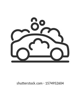Car wash , linear icon. Editable stroke