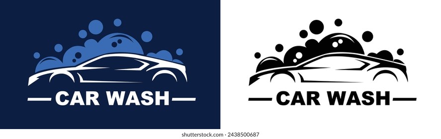 Car Wash Logo with Background