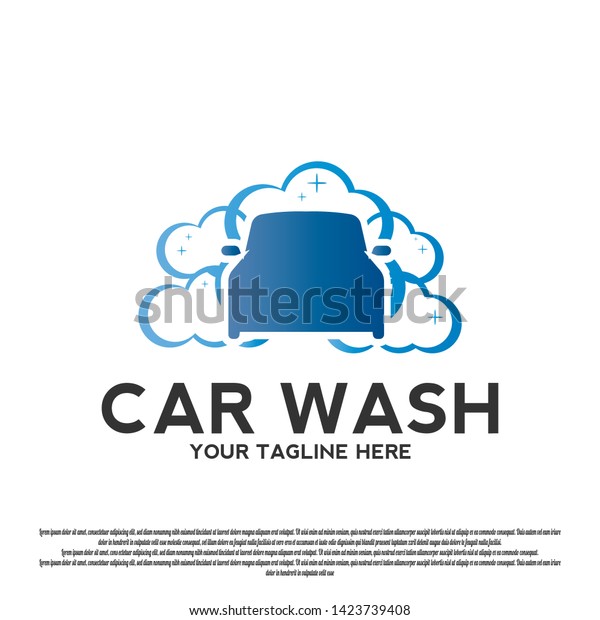 car wash logo with bubble concept.\
car washing sign or symbol. vector illustration\
element