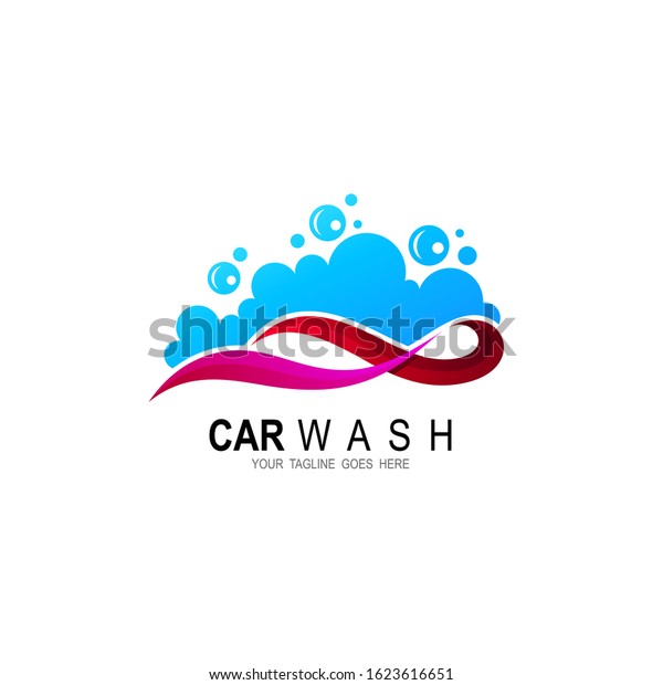 Car wash logo with\
a clean design template