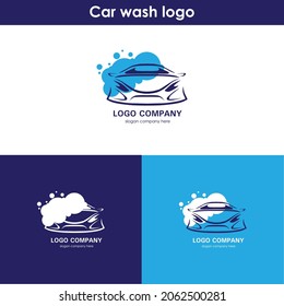 Car Wash Logo, Cleaning Car, Washing and Service Vector Logo Design