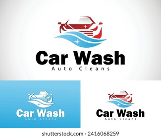 car wash logo creative cleans design concept motors service