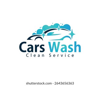 carro lavar logotipo criativo design conceito limpo serviço