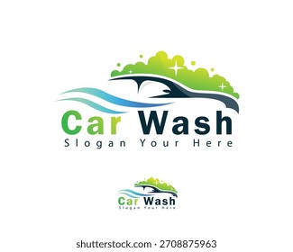 Car wash logo creative design concept service business transport