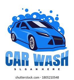 vector de diseño del logotipo de lavado de coches