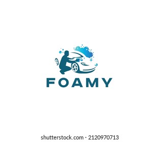 Car Wash logo design concept vector, Automotive Cleaning logo template