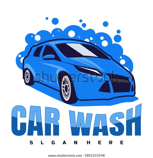 Car Wash Logo Design Concept Vector Stock Vector Royalty Free 1805210548