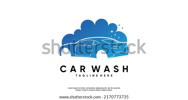 Car wash logo design with creative modern concept\
Premium Vector