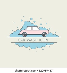 Car wash logo design layout. Corporate vector symbol concept. template icons. flat illustrations