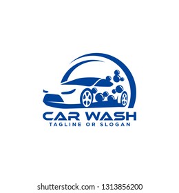 Car wash logo design template 3d style, vector eps 10