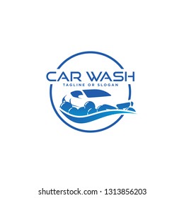 Car wash logo design template 3d style, vector eps 10