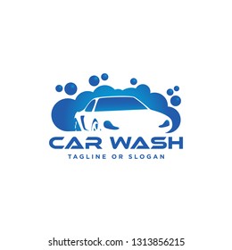 Car wash logo design template 3d style, vector eps 10