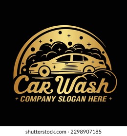 Car wash logo design template. Vector illustration.