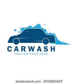 Car wash logo design template. Automotive car cleaning logo design.