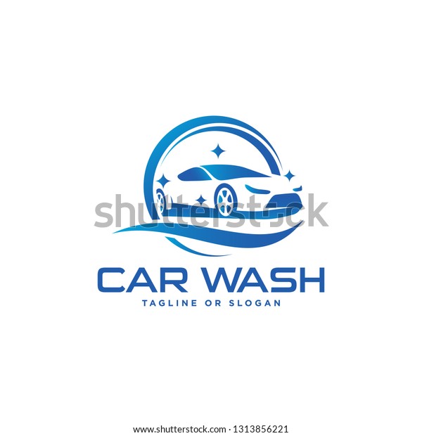 Car Wash Logo Design Template 3d Style Vector Eps 10