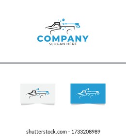 Plantilla de vectores de diseño de logotipo de lavado de coches