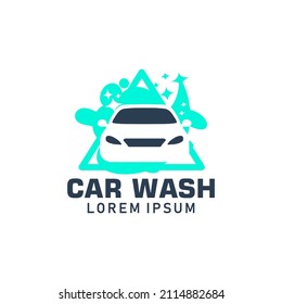 Design des Autowasch-Logos, Vektorvorlage, Logo für Autowaschen, Pkw-Reinigungswagen, Waschen und Service-Vektorgrafik-Logo-Design