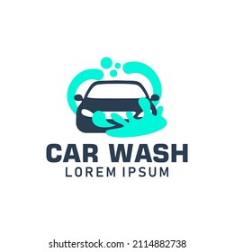 Diseño vectorial del logotipo de lavado de coches Plantilla, logotipo de lavado de coches, diseño del logotipo de lavado de coches, lavado y vectores de servicios
