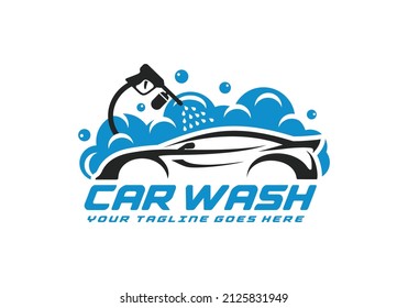 Car wash logo design vector illustration