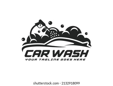 Car wash logo design vector illustration