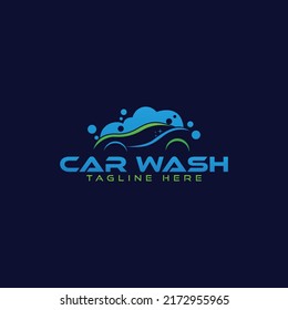 Car wash logo design vector
