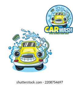 Car wash logo design vector inspiration