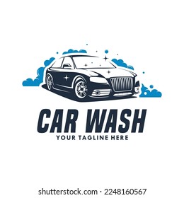 Car wash logo design vector Template