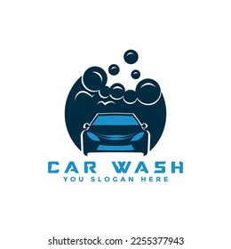 Modelo vectorial de diseño del logotipo de lavado de coches, logotipo de lavado de coches, diseño del logotipo de coches de limpieza, lavado y vectores de servicio.