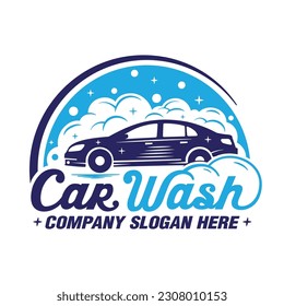 Car wash logo design. Vector illustration.