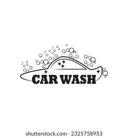 Ilustración vectorial del diseño del logotipo del lavado de coches.