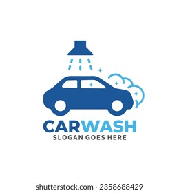  vector de diseño del logotipo de lavado de coches