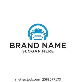 Car wash logo design vector