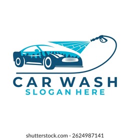 Plantilla de Vector de diseño de logotipo de lavado de coches. Icono de diseño de logotipo de Car Clean